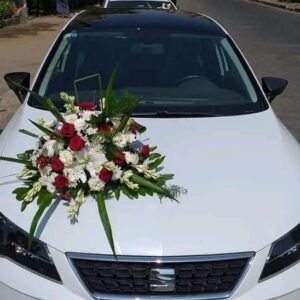 بوكيه سياره ورد جوري وخضرا