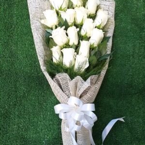 بوكيه هاند جوري ابيض ولفه بيضا