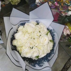 بوكيه هاند جوري ابيض ولفه بيضا