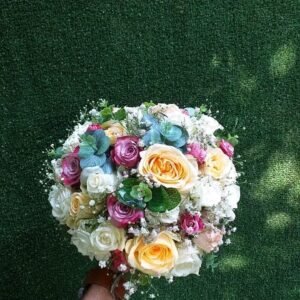 بوكيه هاند ورد جوري ميكس الوان وبيبي فلاور